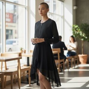 Simply Noelle Sheer Gray Witchy Whimsigoth Long Tiered Ruffle Puff Sleeve Jacket